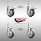 Service Caster 4 Inch 316SS Thermoplastic Rubber 12mm Threaded Stem Caster Lock Brake, 2PK SCC-SS316TSTTL20S414-TPRB-M1215-2-S2 - alternate 3